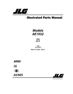 Manual del catálogo de piezas del elevador de tijera JLG AE1932 31215912