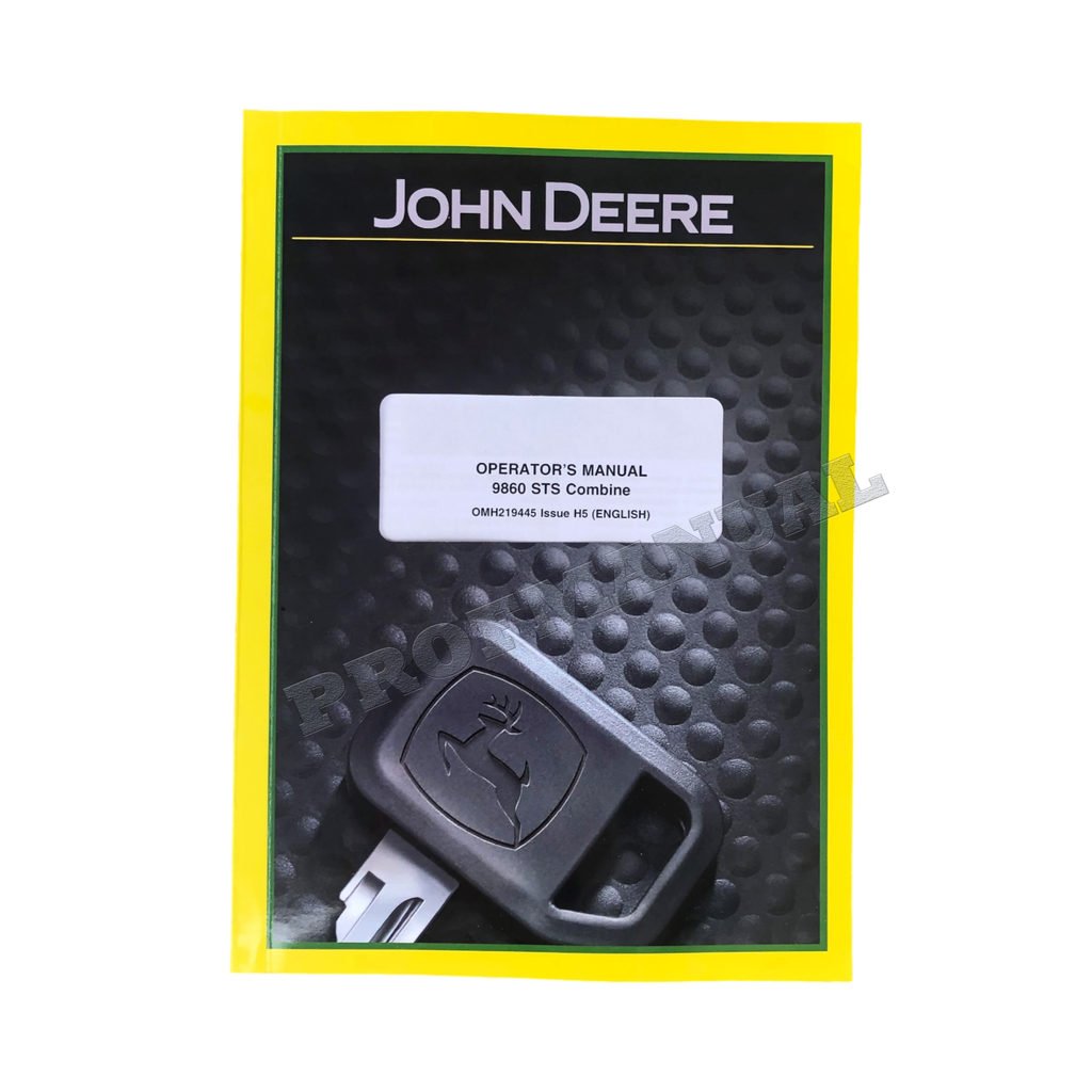 MANUAL DEL OPERADOR DE LA COSECHADORA JOHN DEERE 9860 STS + ¡EXTRA! OMH219445 