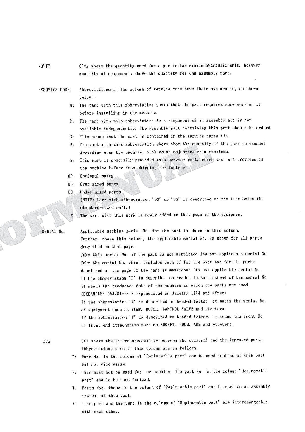 HITACHI EX100M-3 Equipment Component Excavator Parts Catalog Manual