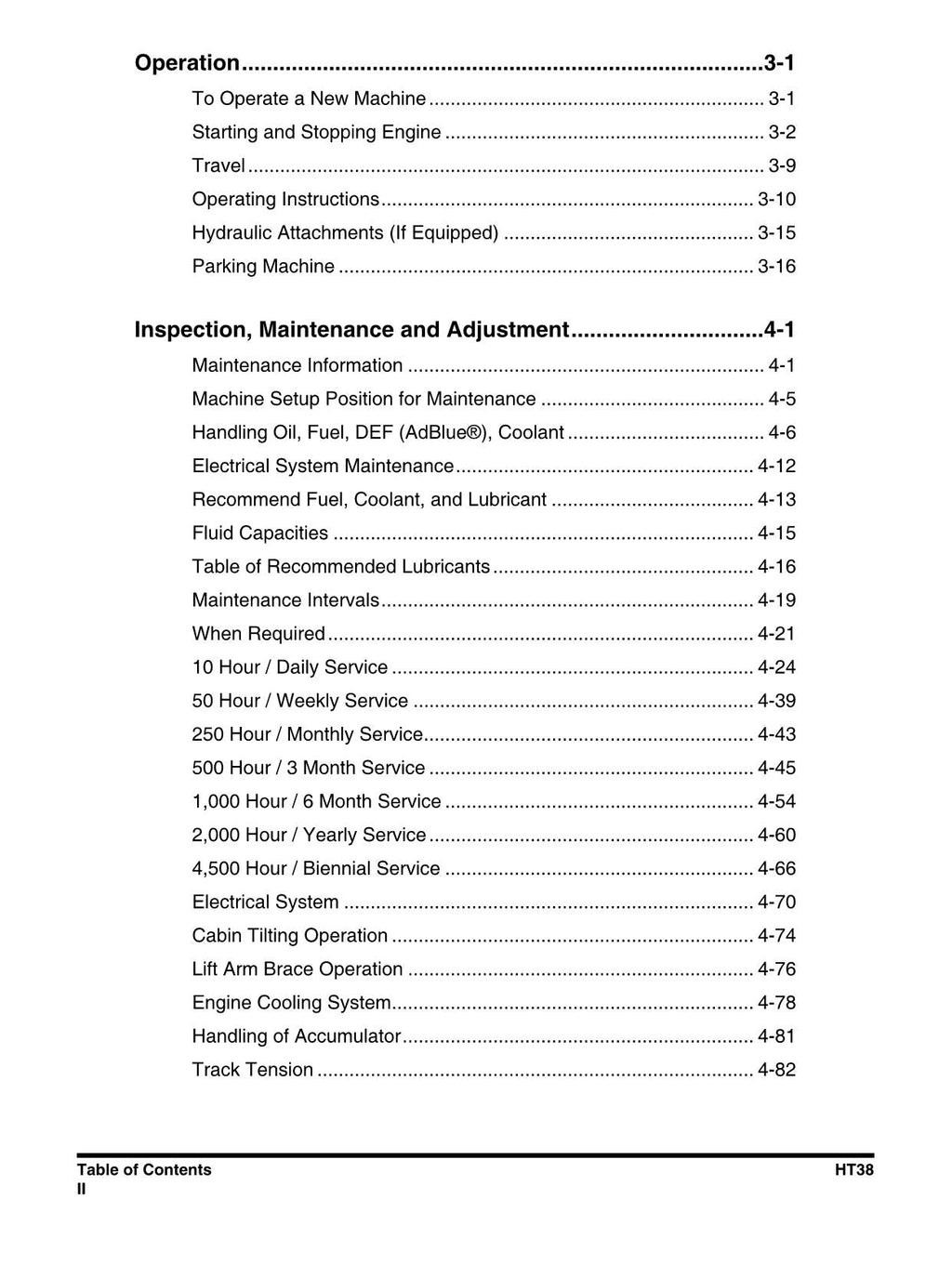 Hyundai HT38 SKID STEER LOADER Operators Maintenance Manual