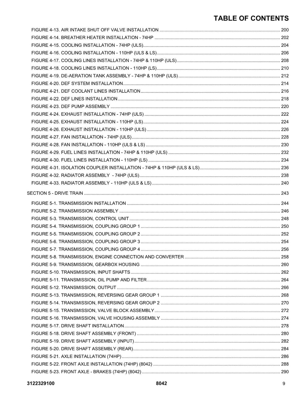 SKYTRAK 8042 Telehandler Parts Catalog Manual