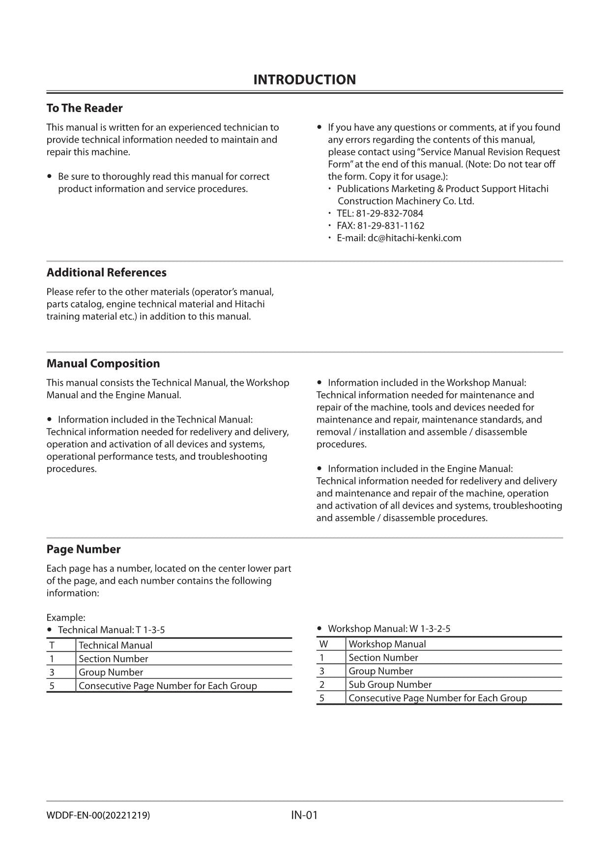 Manual de reparación y servicio del taller de excavadoras Hitachi ZX280-5G ZX280LC-5G
