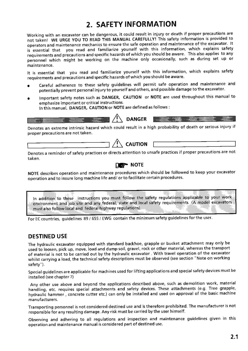 Liebherr A900 ZW Litronic  Excavator Operators manual