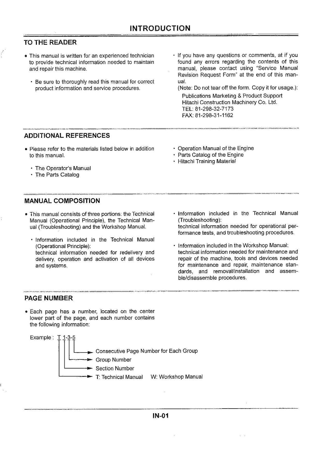 HITACHI EX80-5 Excavator Troubleshooting +Schematic Technical Manual