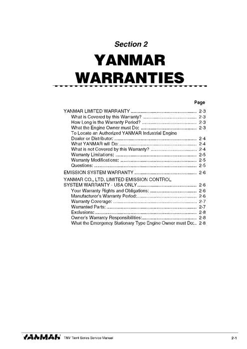 HITACHI 3TNV 4TNV ENGINE SERVICE MANUAL 0BTN4EN0026