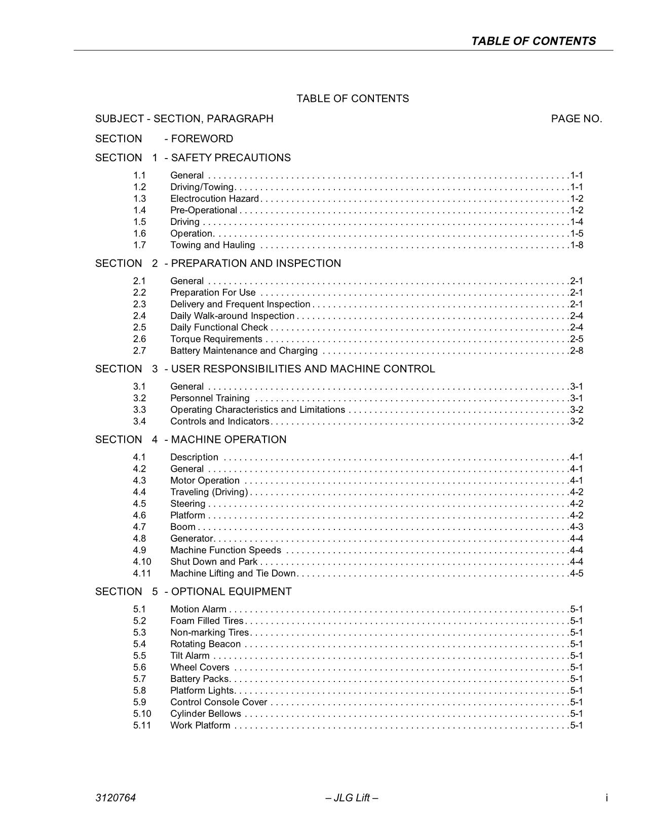 Manual del operador de mantenimiento de plataformas elevadoras JLG E45A E45AJ M45A M45AJ 3120764