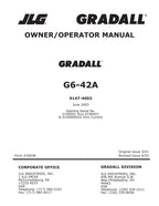 GRADALL JLG G6-42A Telehandler Maintenance Operation Operators Manual