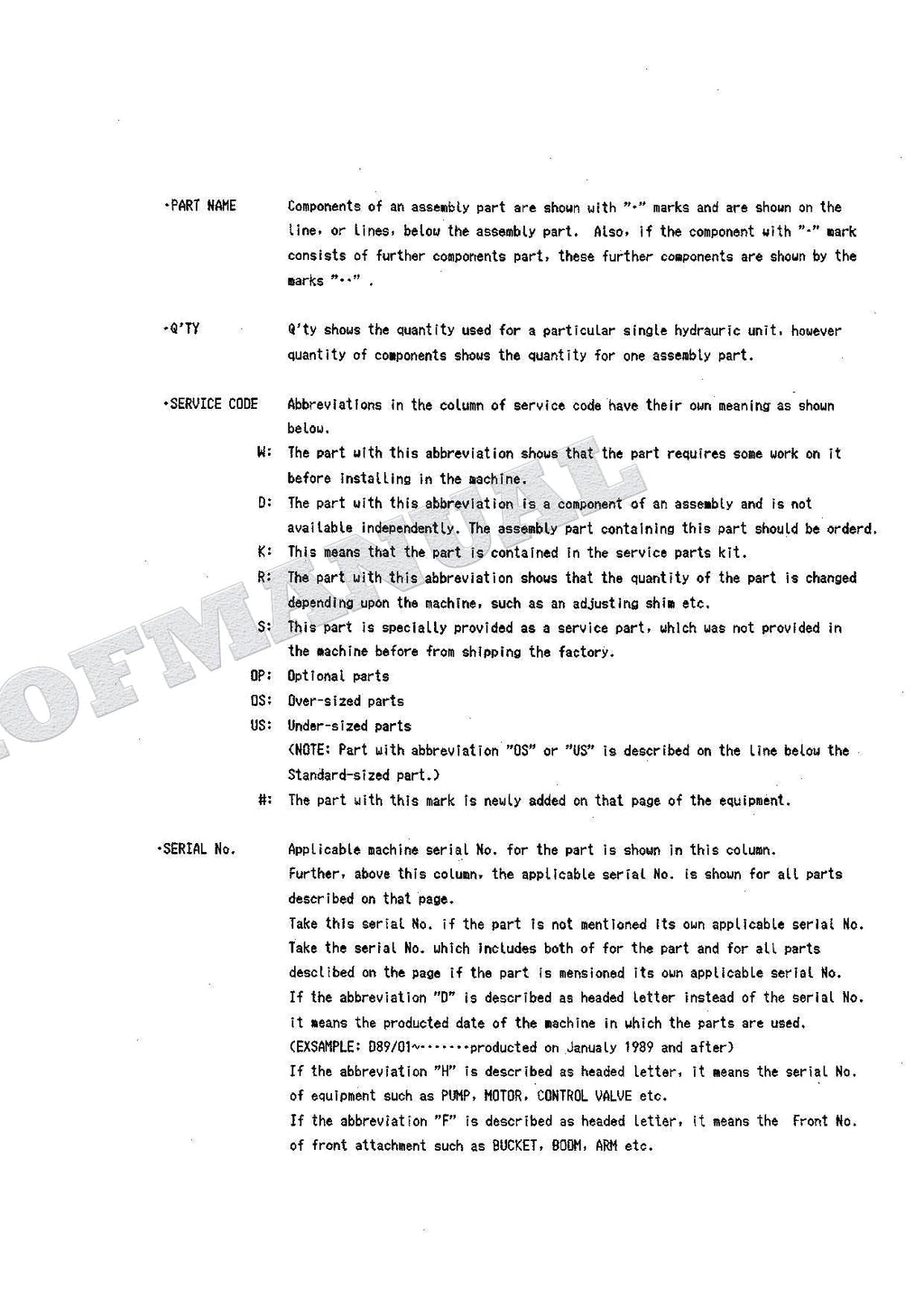 HITACHI EX60WD Equipment Component Excavator Parts Catalog Manual