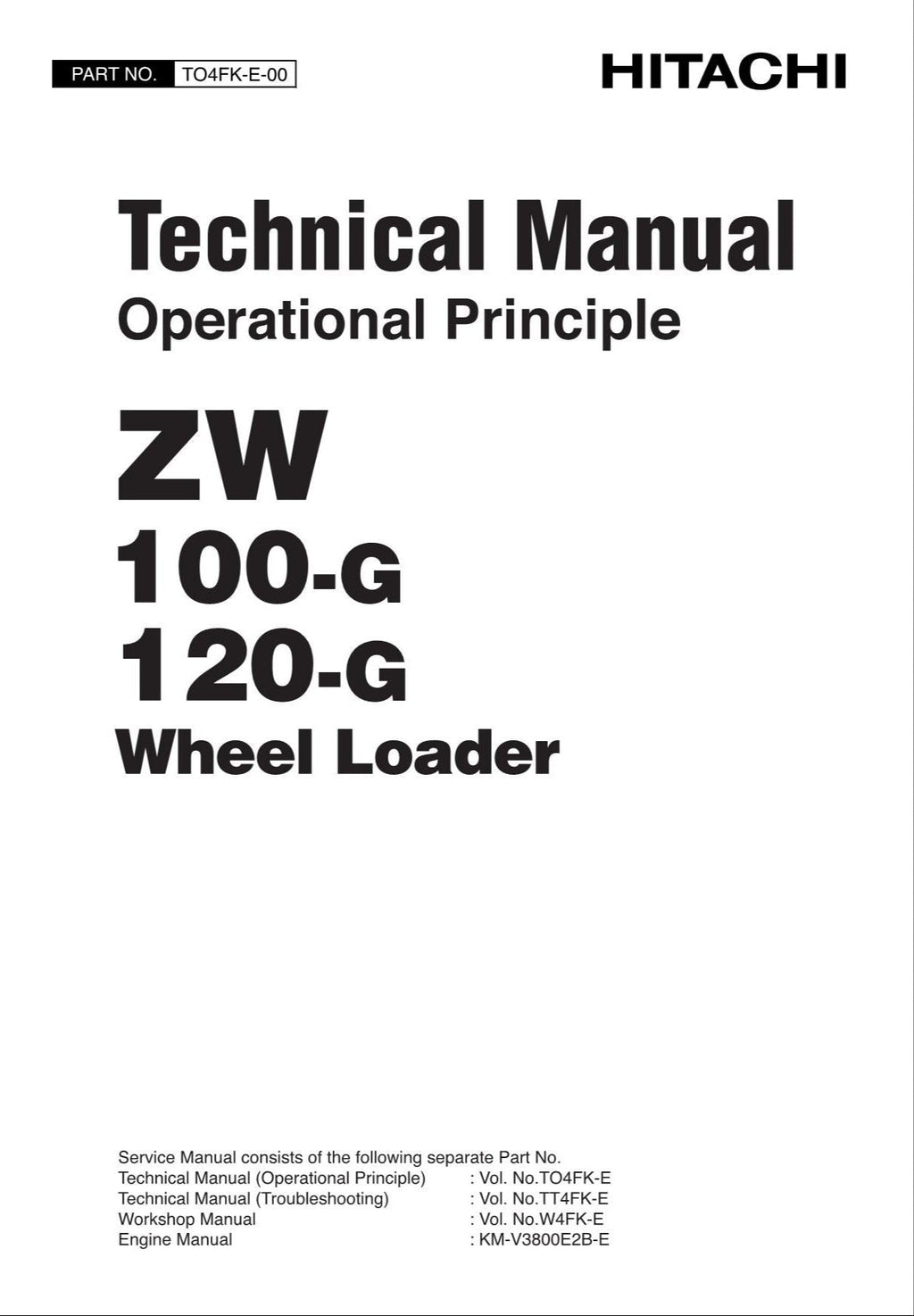 Hitachi ZW100-G ZW120-G Wheel Loader Technical Manual Operational Principle