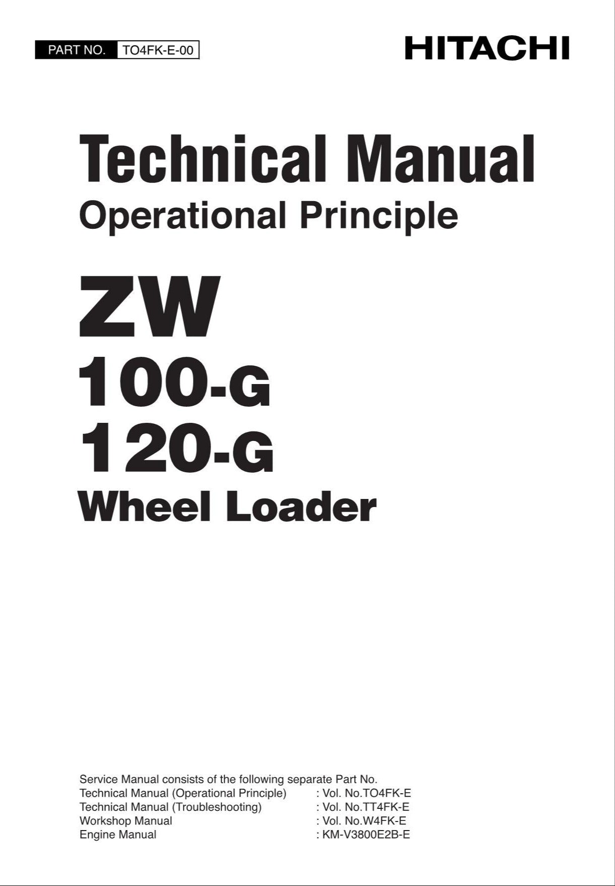 Hitachi ZW100-G ZW120-G Wheel Loader Technical Manual Operational Principle