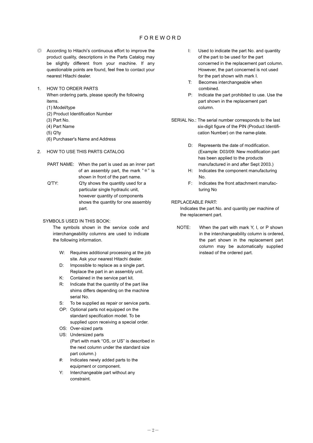Hitachi ZW150 Wheel Loader Equip Component Parts Catalog Manual SN 000103-up