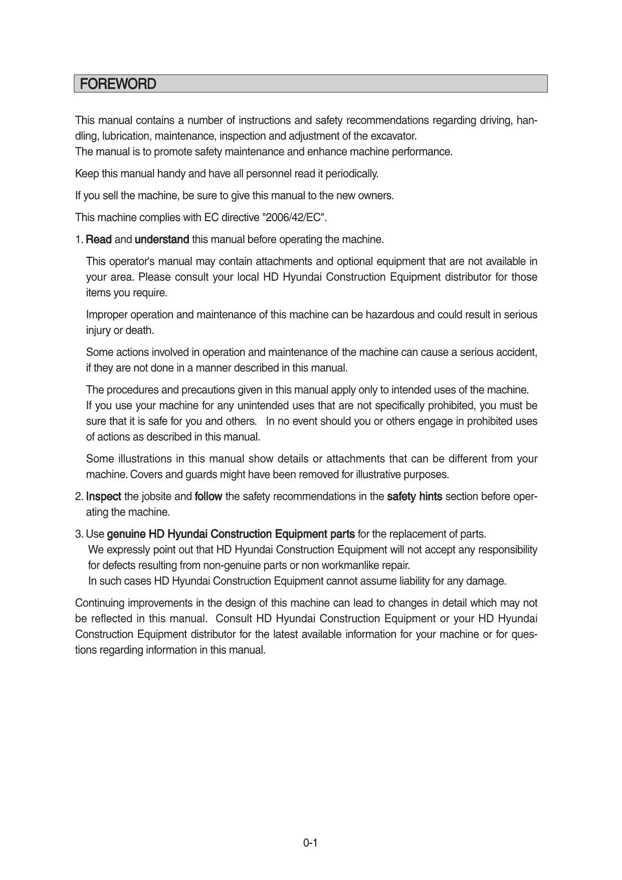 Hyundai HX235LCRT3 CRAWLER EXCAVATOR Operators Maintenance Manual
