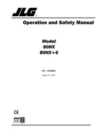 Manual del operador de mantenimiento y operación de la plataforma elevadora JLG 80HX 80HX+6 3120890