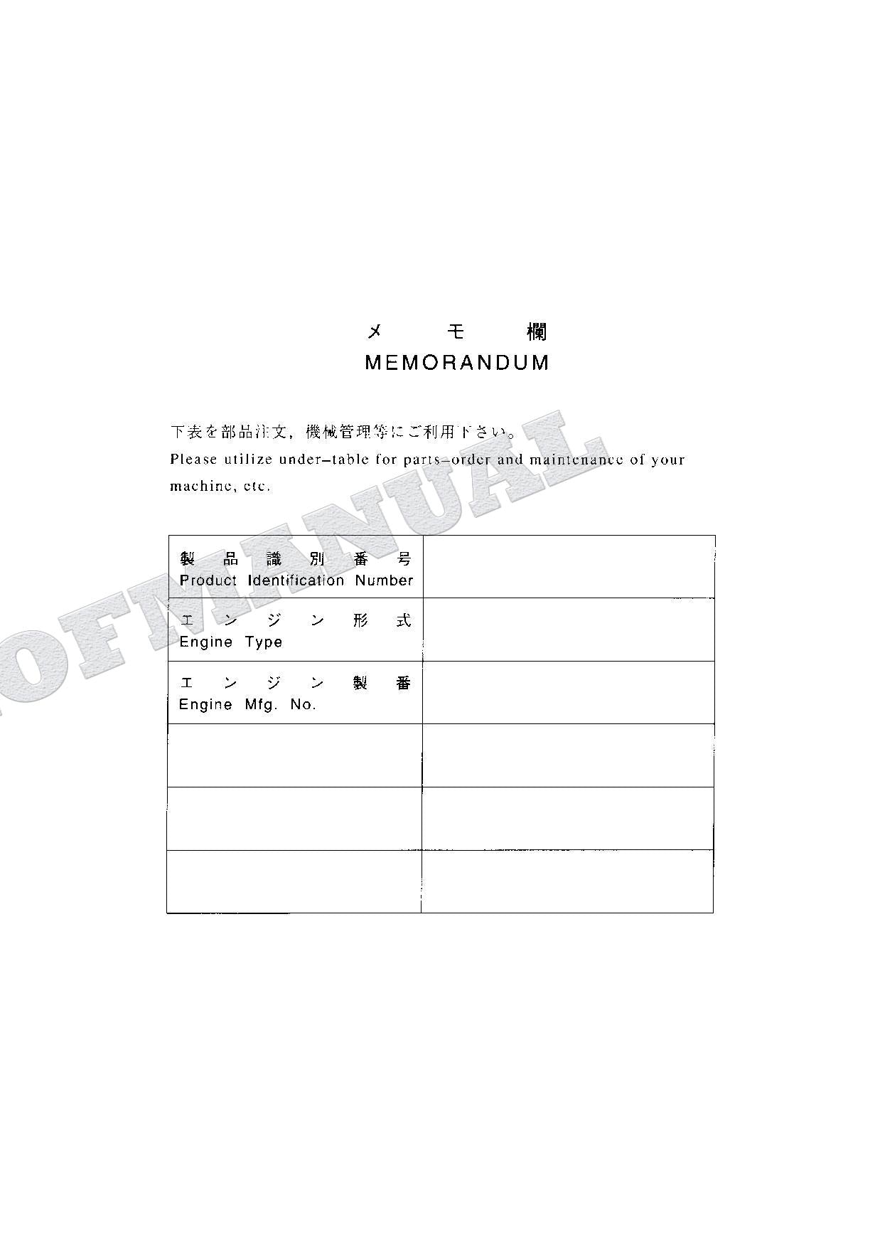 HITACHI EX125WD-5 Excavator Parts Catalog Manual SN 005101