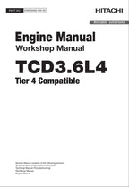 Hitachi TCD3.6L4 Tier 4 Compatible Wheel Loader Engine Manual Workshop Manual
