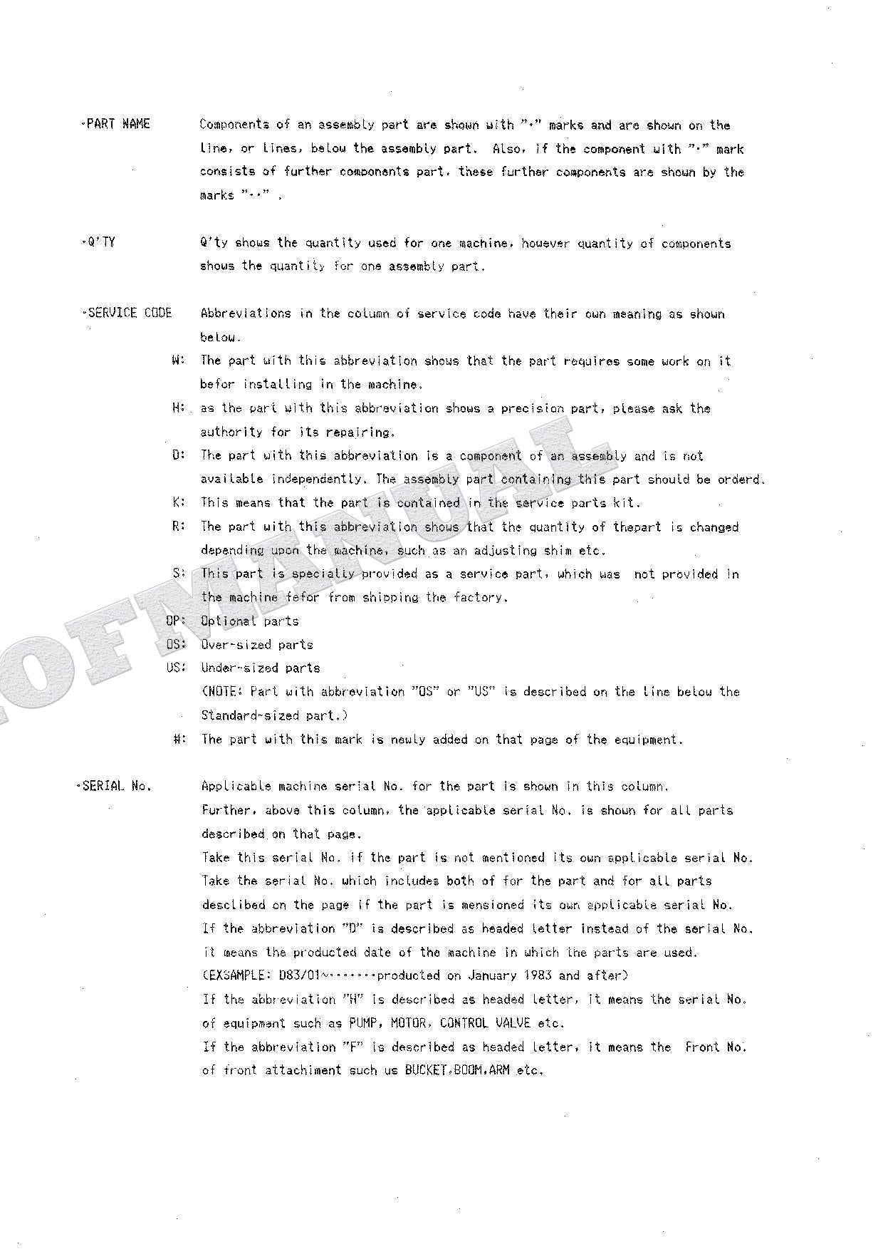 HITACHI WH04D Excavator Parts Catalog Manual P175-2-4