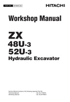 Manual de servicio y reparación de la excavadora Hitachi ZX48U-3 ZX52U-3