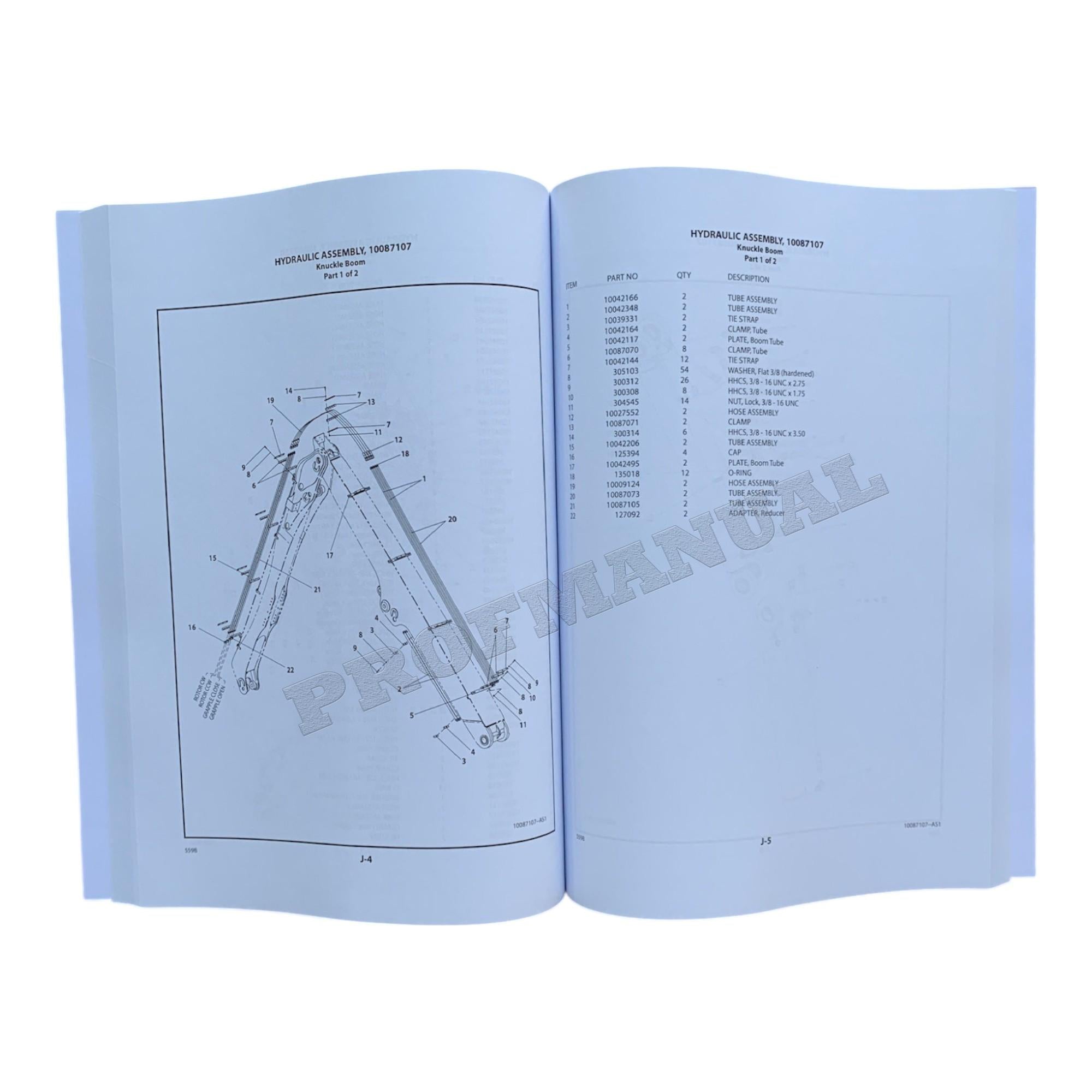 Caterpillar Cat 559B Tier 3 Knuckleboom Loader Parts Catalog Manual