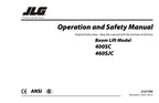 Manual del operador de mantenimiento y operación de plataformas elevadoras JLG 400SC 460SJC 3121704