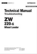 Hitachi ZW220-G Wheel Loader Technical Manual Troubleshooting