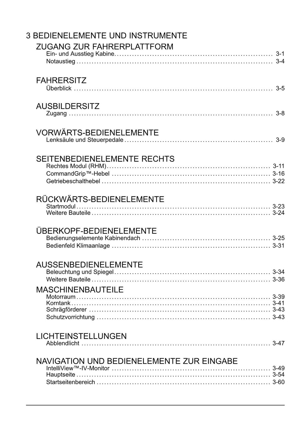 New Holland CX5 80 CX5 90 CX5 90 Laterale Mähdrescher Betriebsanleitung PIN 9864