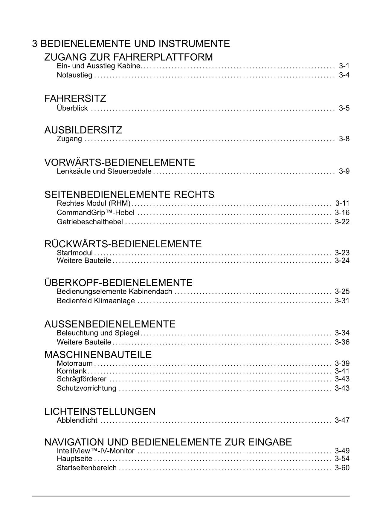 New Holland CX6 80 CX6 90 CX6 90 Laterale Mähdrescher Betriebsanleitung PIN 9864