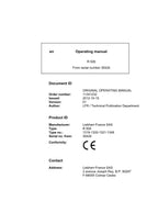 Liebherr R926 Excavator Operators manual
