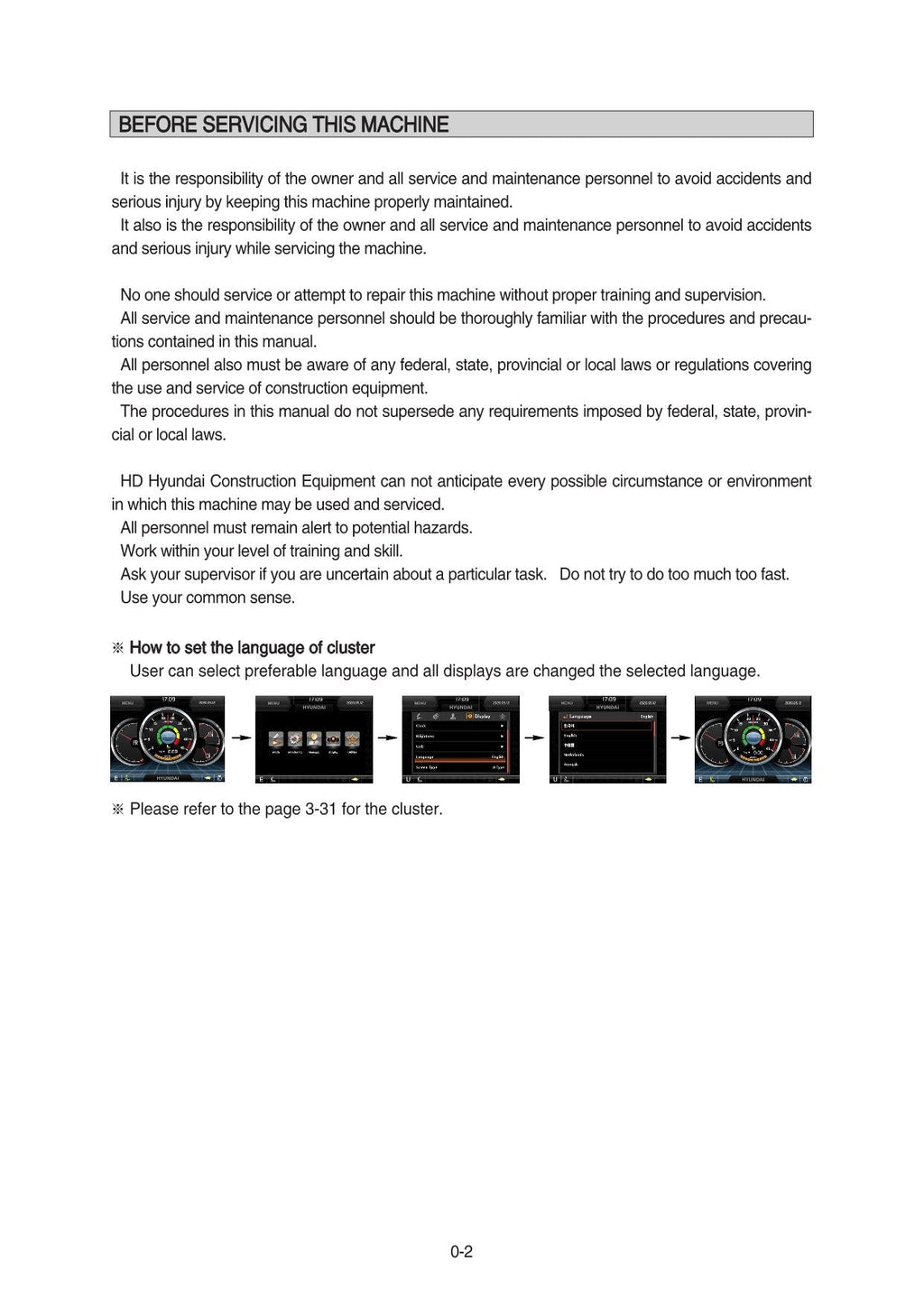 Hyundai HX130 LCR CRAWLER EXCAVATOR Operators Maintenance Manual