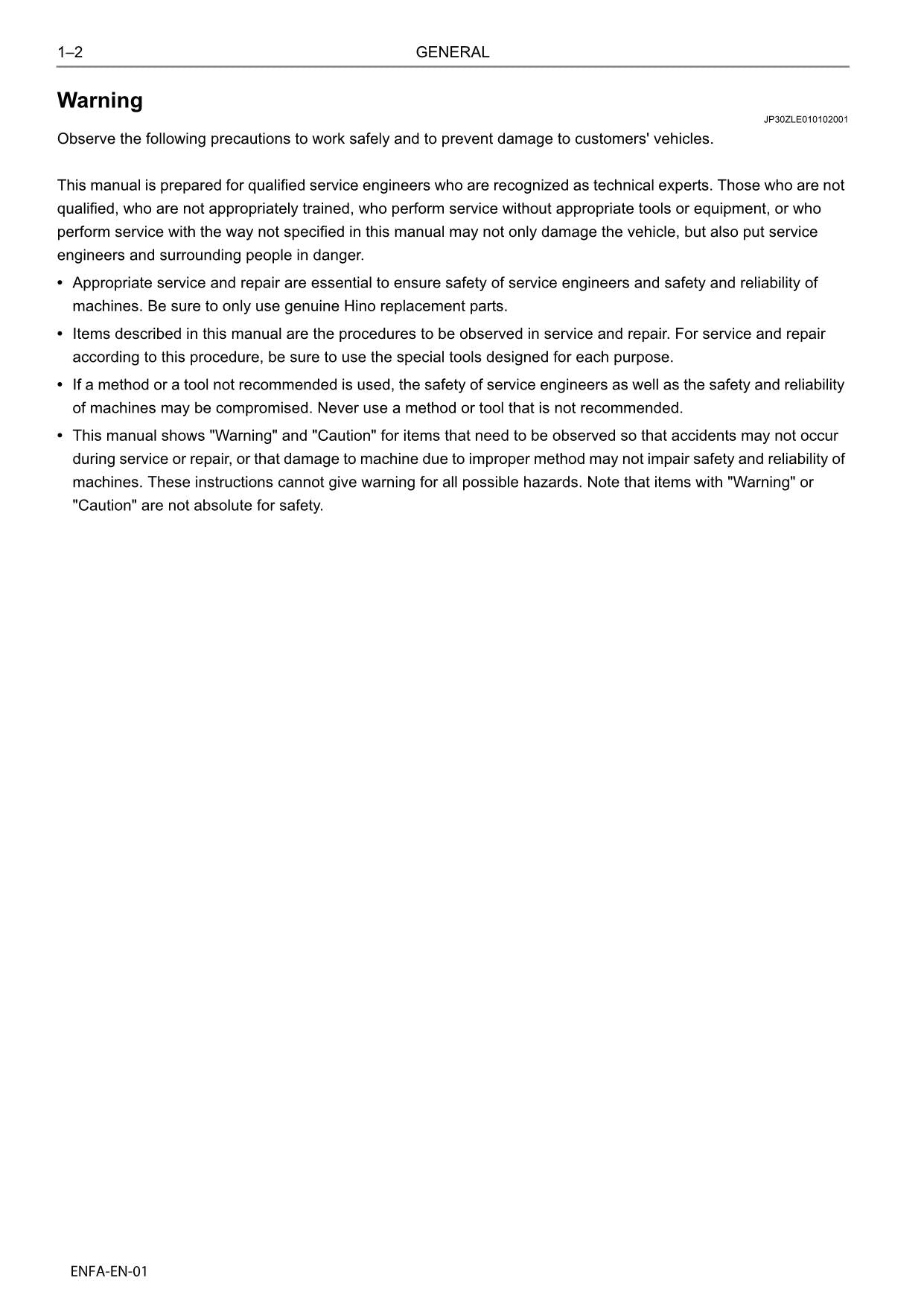 Hitachi E13C-VV Interim Tier 4 Compatible Wheel Loader Engine Manual