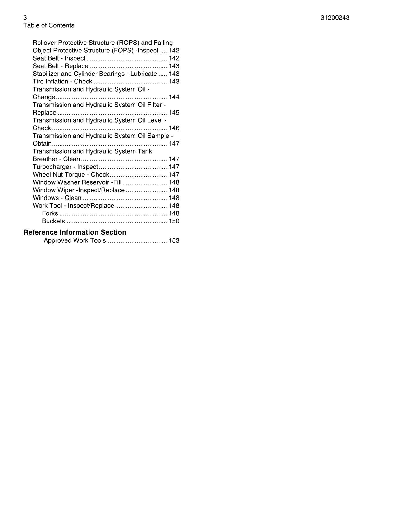 Caterpillar TH360B Telehandler Operation Maintenance Manual TBH00100 and After