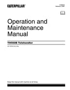 Caterpillar TH560B Telehandler Operation Maintenance Manual TBP00100 and After