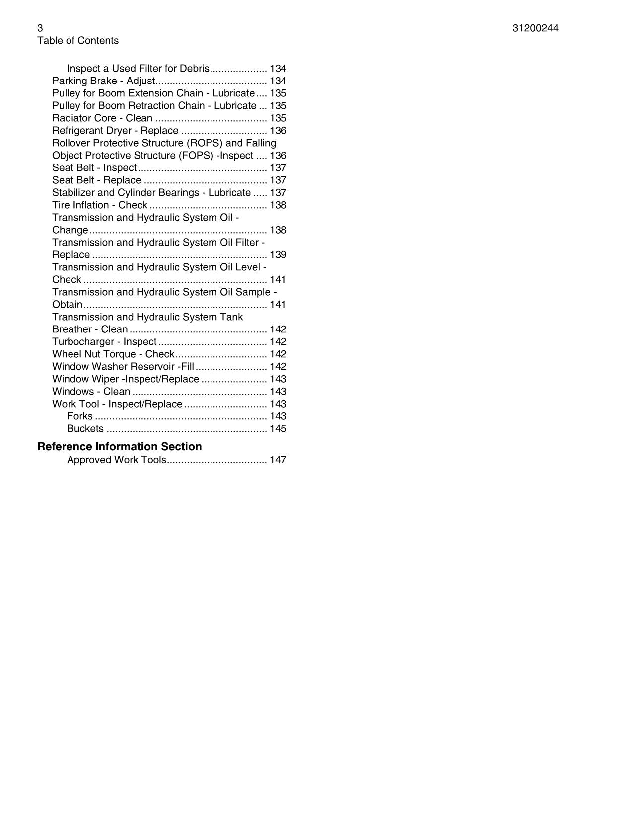 Caterpillar TH560B Telehandler Operation Maintenance Manual TBP00100 and After