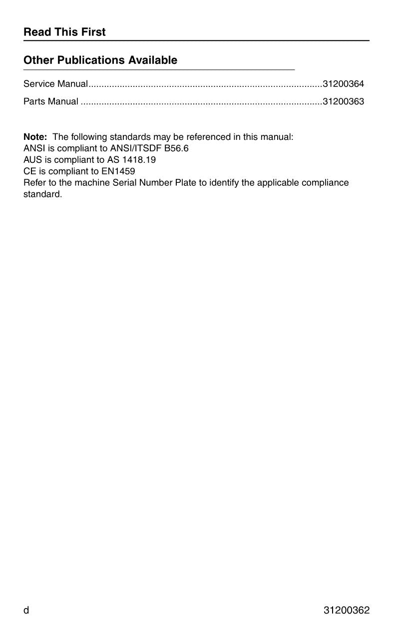 Caterpillar TH255 Telehandler Operator Maintenance Manual SN TBS00100 and After