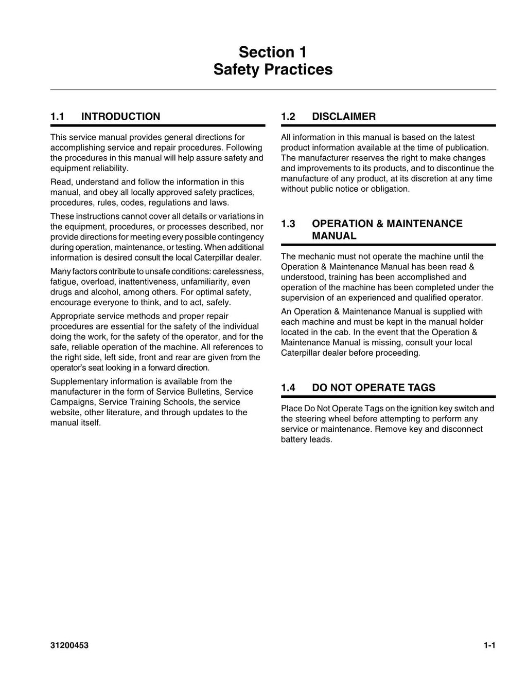 Caterpillar TH336 TH337 TH406 TH407 TH414 Telehandler Disass Assembly Manual