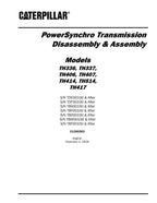 Caterpillar TH336 TH337 TH406 Telehandler DisassAssemb Service Manual