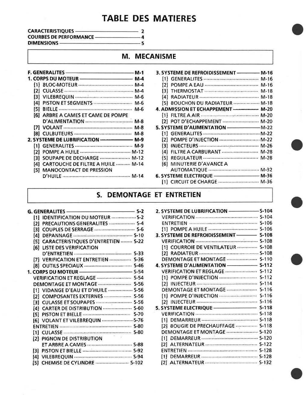 Hitachi ENGINE KUBOTA D1105 V1505 Operators Manual ENG DE FR