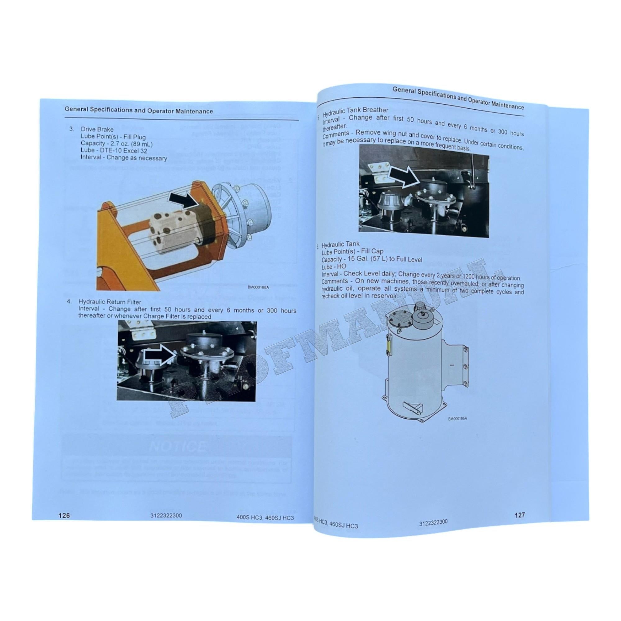 JLG 400S HC3 460SJ HC3 Boom Lift Maintenance Operators Manual 3122322300