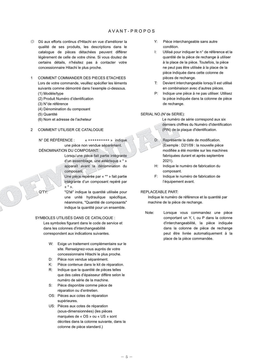 Catálogo de piezas de excavadoras HITACHI ZX120-7 130K-7 con especificaciones de Japón