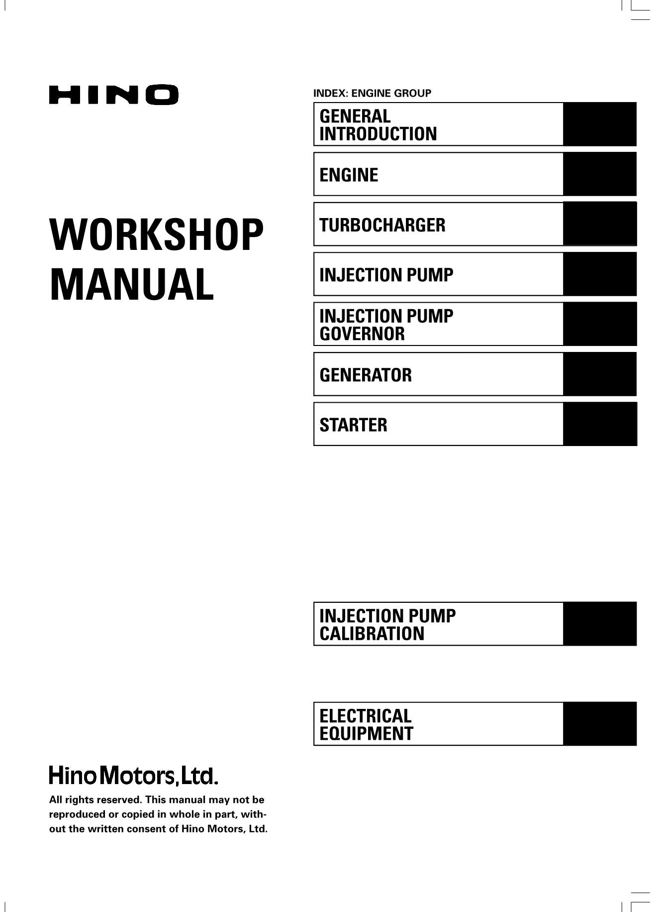 Hitachi J08C-TI Wheel Loader Engine Manual