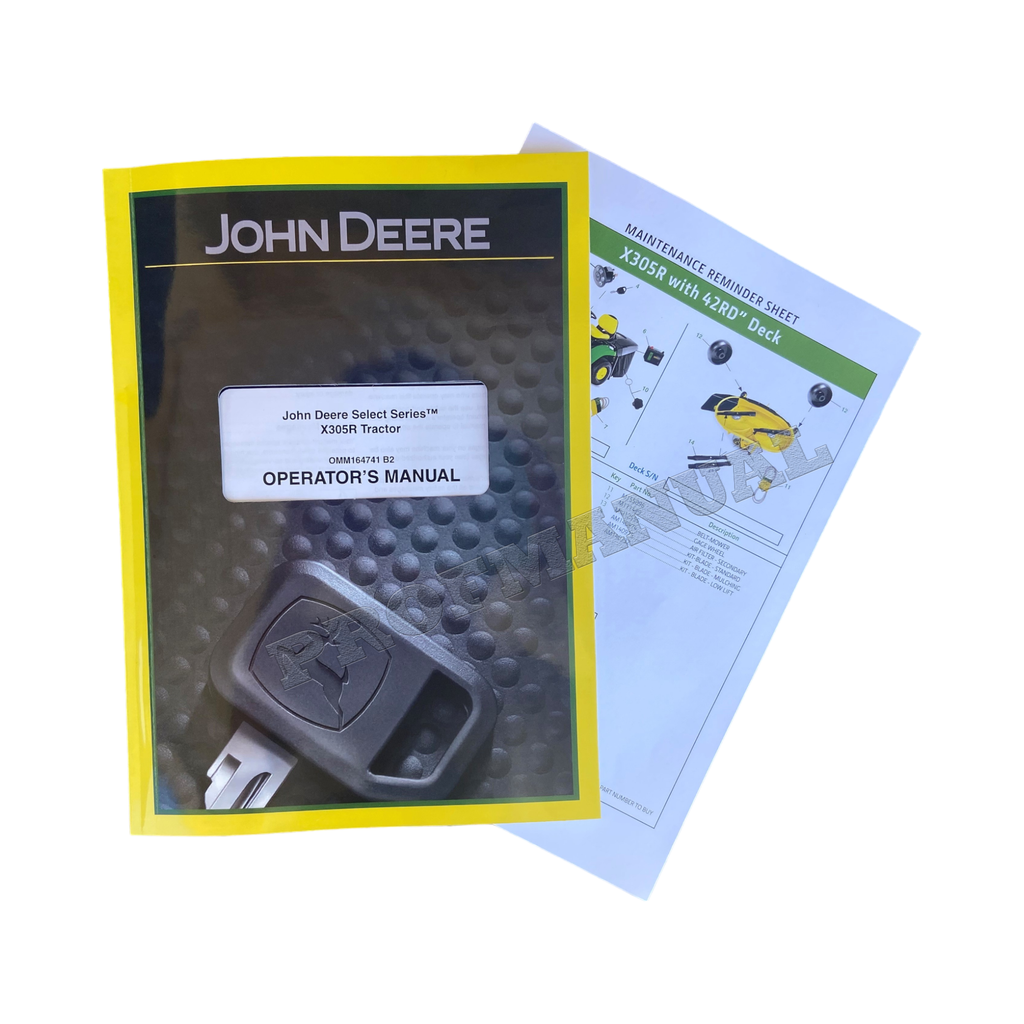 JOHN DEERE X305R TRAKTOR BETRIEBSANLEITUNG + !BONIFICACIÓN!