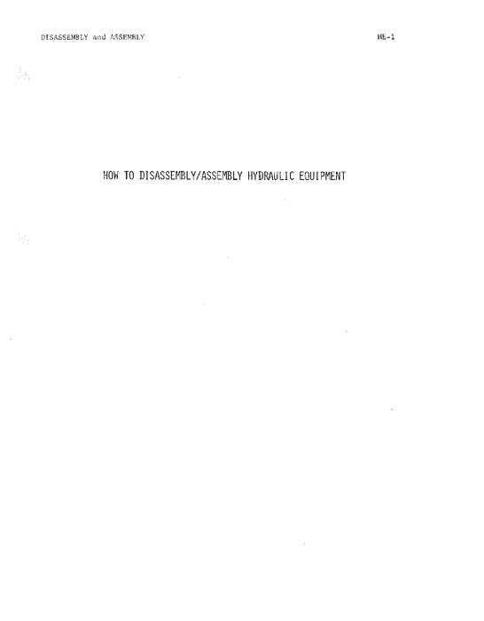 HITACHI UH143 EXCAVATOR SERVICE MANUAL