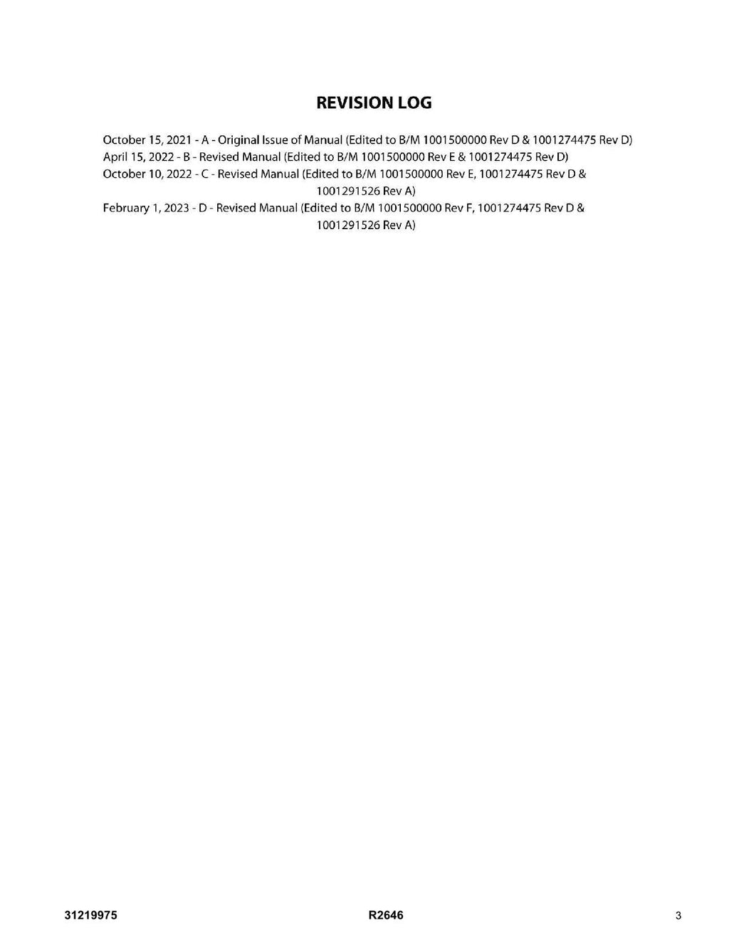 JLG R2646 Scissor Lift Parts Catalog Manual 31219975