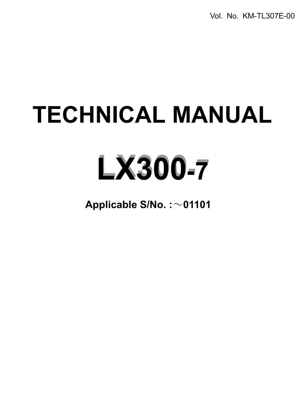 Hitachi LX300-7 Wheel Loader Technical Manual +Schematics
