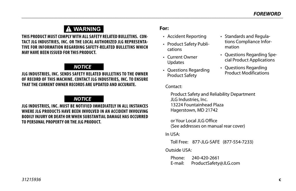 JLG RT3394 RT4394 Scissor Lift Maintenance Operation Operators Manual 31215936