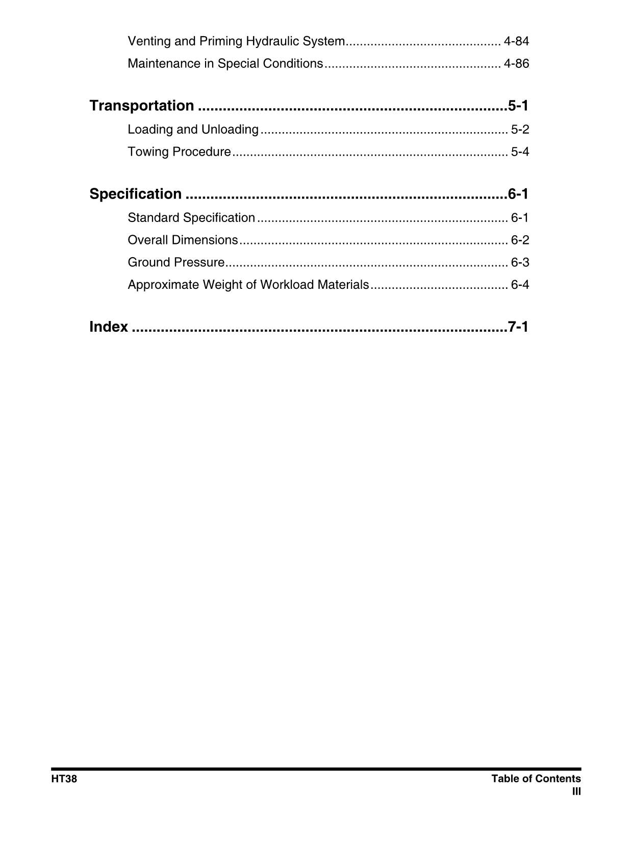 Hyundai HT38 SKID STEER LOADER Operators Maintenance Manual