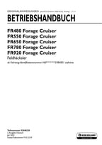 New Holland FR480 FR550 Forage Cruiser Mähdrescher Betriebsanleitung 92048220