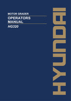 Hyundai HG320 MOTOR GRADER Operators Maintenance Manual