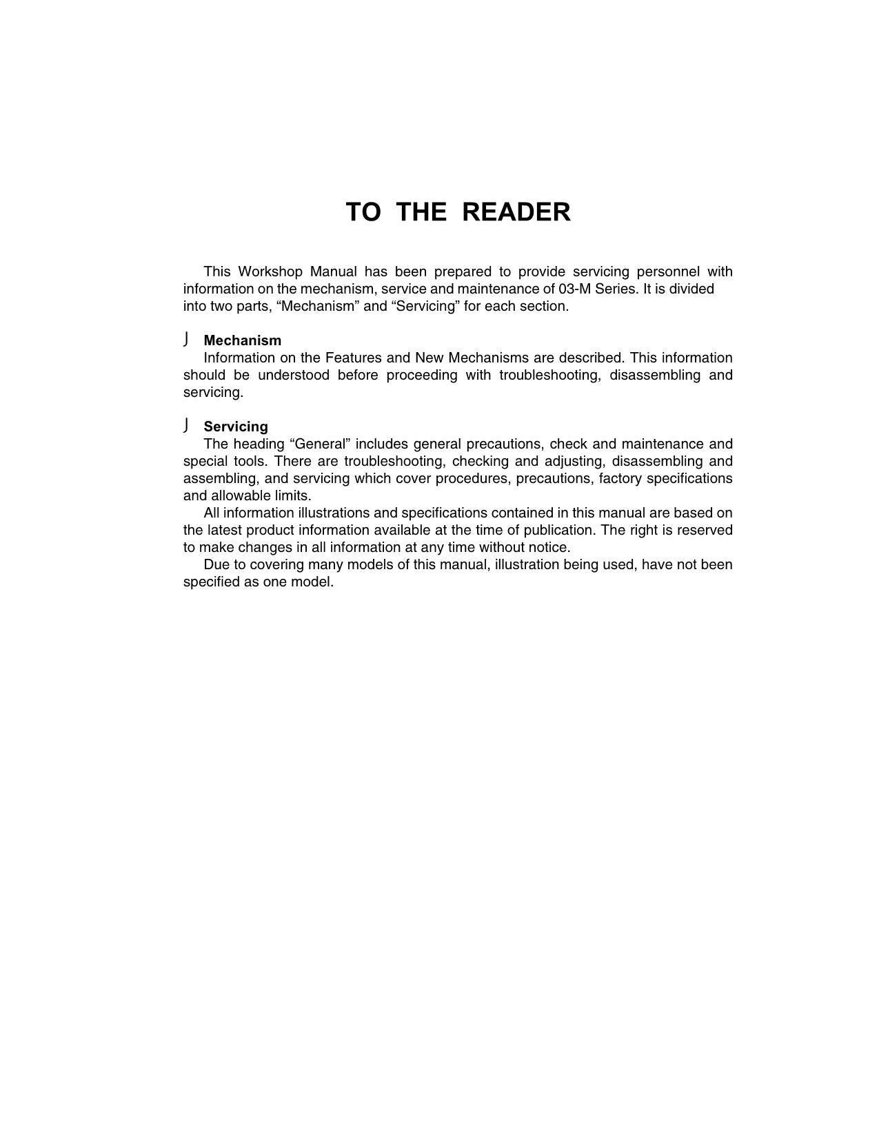 Hitachi 03-M series Wheel Loader Engine Manual