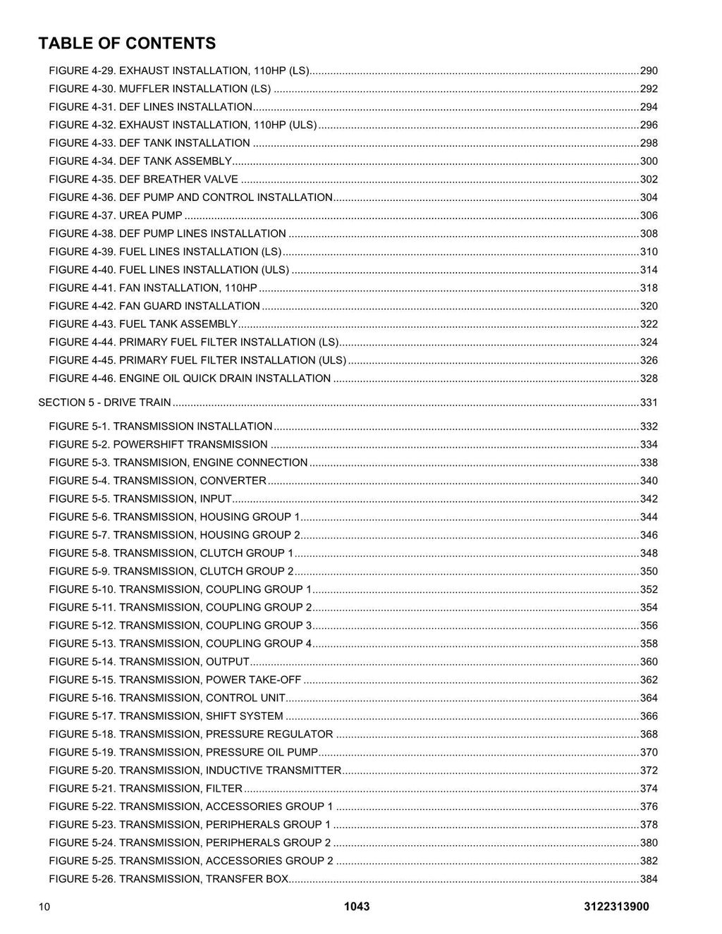 JLG 1043 Telehandler Parts Catalog Manual