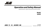 Manual del operador de mantenimiento y operación del elevador de tijera JLG 4045R